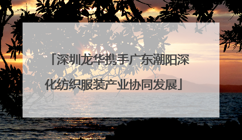 深圳龙华携手广东潮阳深化纺织服装产业协同发展