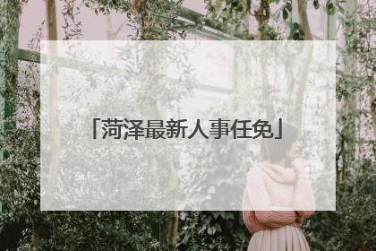 菏泽最新人事任免