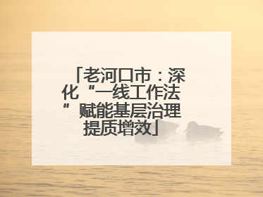 老河口市：深化“一线工作法”赋能基层治理提质增效