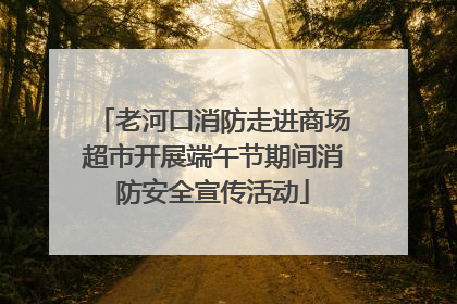 老河口消防走进商场超市开展端午节期间消防安全宣传活动