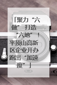 聚力“六做” 打造“六地”！平顶山高新区企业开办跑出“加速度”