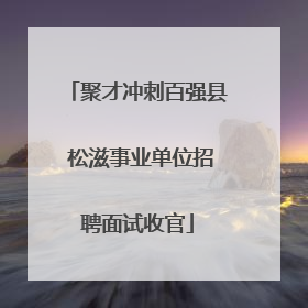 聚才冲刺百强县 松滋事业单位招聘面试收官