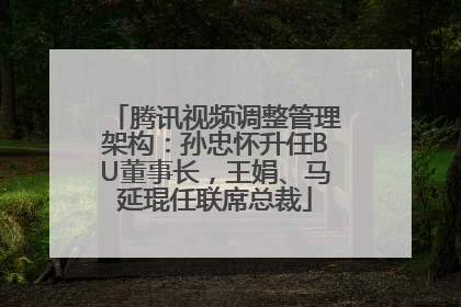 腾讯视频调整管理架构：孙忠怀升任BU董事长，王娟、马延琨任联席总裁
