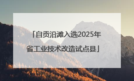自贡沿滩入选2025年省工业技术改造试点县