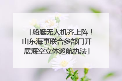 船艇无人机齐上阵！山东海事联合多部门开展海空立体巡航执法