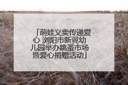 萌娃义卖传递爱心 浏阳市新翼幼儿园举办跳蚤市场暨爱心捐赠活动