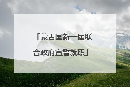 蒙古国新一届联合政府宣誓就职