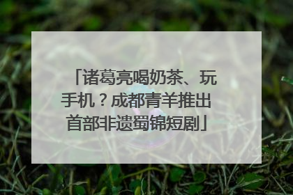 诸葛亮喝奶茶、玩手机？成都青羊推出首部非遗蜀锦短剧
