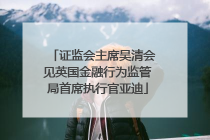 证监会主席吴清会见英国金融行为监管局首席执行官亚迪