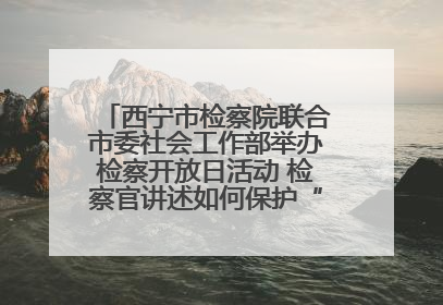 西宁市检察院联合市委社会工作部举办检察开放日活动 检察官讲述如何保护“少年的你”