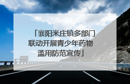 襄阳米庄镇多部门联动开展青少年药物滥用防范宣传