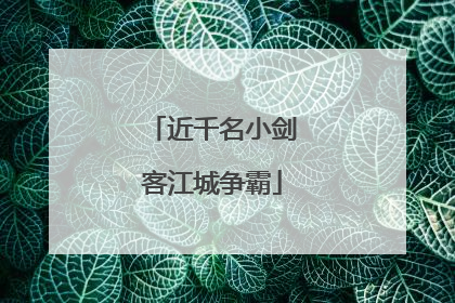 近千名小剑客江城争霸