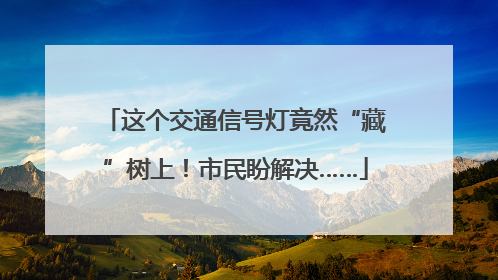 这个交通信号灯竟然“藏”树上！市民盼解决……