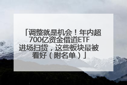 调整就是机会！年内超700亿资金借道ETF进场扫货，这些板块最被看好（附名单）