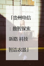 贵州电信：数智探索新路 科技智造农景