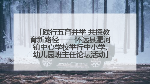 践行五育并举 共探教育新路径——怀远县淝河镇中心学校举行中小学、幼儿园班主任论坛活动