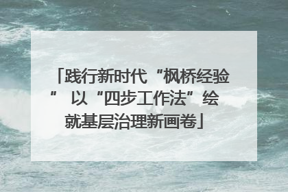 践行新时代“枫桥经验” 以“四步工作法”绘就基层治理新画卷