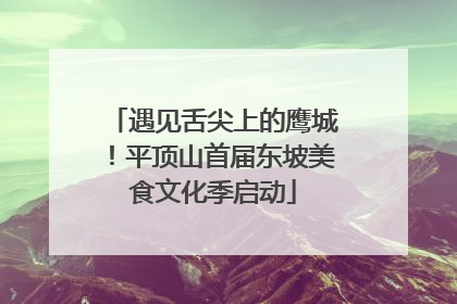 遇见舌尖上的鹰城！平顶山首届东坡美食文化季启动