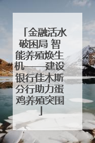 金融活水破困局 智能养殖焕生机——建设银行佳木斯分行助力蛋鸡养殖突围