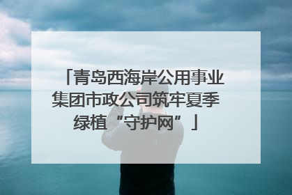 青岛西海岸公用事业集团市政公司筑牢夏季绿植“守护网”