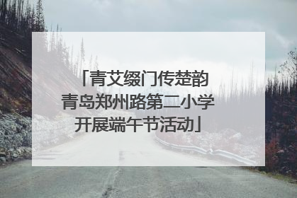 青艾缀门传楚韵 青岛郑州路第二小学开展端午节活动