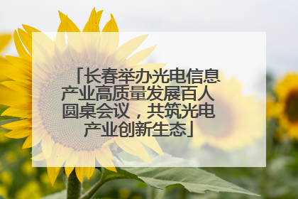 长春举办光电信息产业高质量发展百人圆桌会议，共筑光电产业创新生态