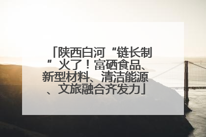 陕西白河“链长制”火了！富硒食品、新型材料、清洁能源、文旅融合齐发力