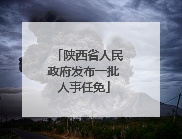 陕西省人民政府发布一批人事任免