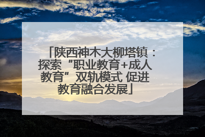 陕西神木大柳塔镇：探索“职业教育+成人教育”双轨模式 促进教育融合发展