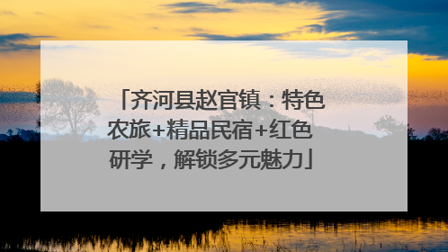齐河县赵官镇：特色农旅+精品民宿+红色研学，解锁多元魅力