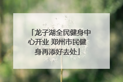 龙子湖全民健身中心开业 郑州市民健身再添好去处