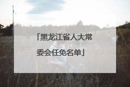 黑龙江省人大常委会任免名单