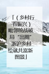（乡村行·看振兴）毗邻统战破局“出圈” 浙沪乡村绘就共富新图景