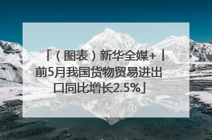 （图表）新华全媒+丨前5月我国货物贸易进出口同比增长2.5%