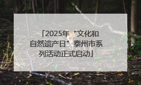 2025年“文化和自然遗产日”泰州市系列活动正式启动