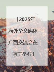 2025年海外华文媒体广西交流会在南宁举行
