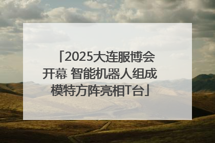 2025大连服博会开幕 智能机器人组成模特方阵亮相T台